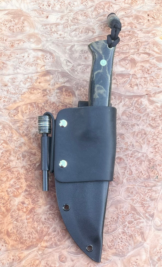 Endure Bushcraft (camo micarta with jade G10 liners)